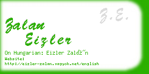 zalan eizler business card